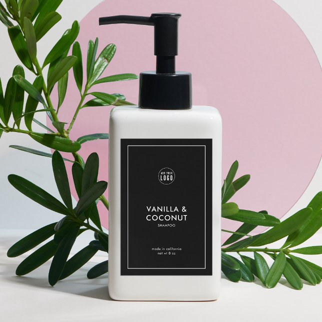 Lägg till din Logotyp Anpassningsbar Färg Modern P Vinetikett (Skapare uppladdad)