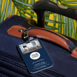 Lägg till din Logotyp Anpassningsbar Text Company  Bagagebricka