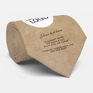 Lägg till din Logotyp Anpassningsbar Text Rustic  Slips