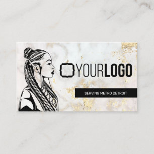 Lägg till din Logotyp Braid Stylist eller Hair Bra Visitkort
