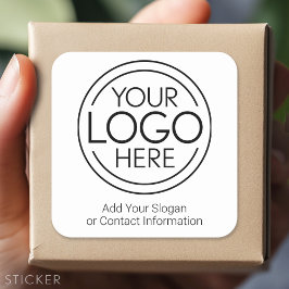 Lägg till din Logotyp Business Corporate Modern Mi Fyrkantigt Klistermärke