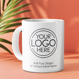 Lägg till din Logotyp Business Corporate Modern Mi Jumbo Mugg