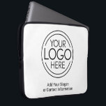 Lägg till din Logotyp Business Corporate Modern Mi Laptop Fodral<br><div class="desc">Perfekt för ett konvent eller en presentationsgåva, logotypen laptop sleeve är enkel att utforma. Du kan ändra bakgrunden till färg så att den matchar färg som koordinerar med företagets logotyp. Linjer av typen extra kan användas för företagskontaktinformation eller för att ett ställe ska kunna lägga till ett särskilt tillfälle -...</div>