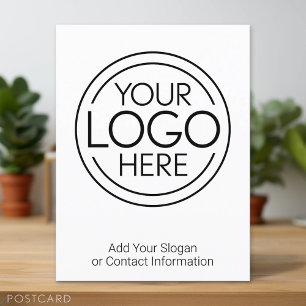 Lägg till din Logotyp Business Corporate Modern Mi Vykort