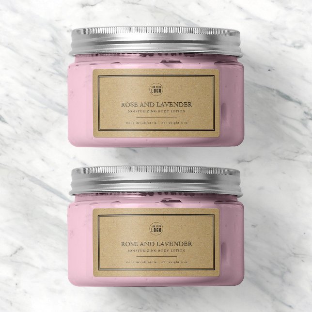 Lägg till din Logotyp Classic Grått Gräns Kraft-pr Adressetikett (Skapare uppladdad)