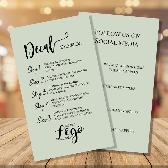 Lägg till din Logotyp - Decal Application Care-kor Visitkort (Skapare uppladdad)