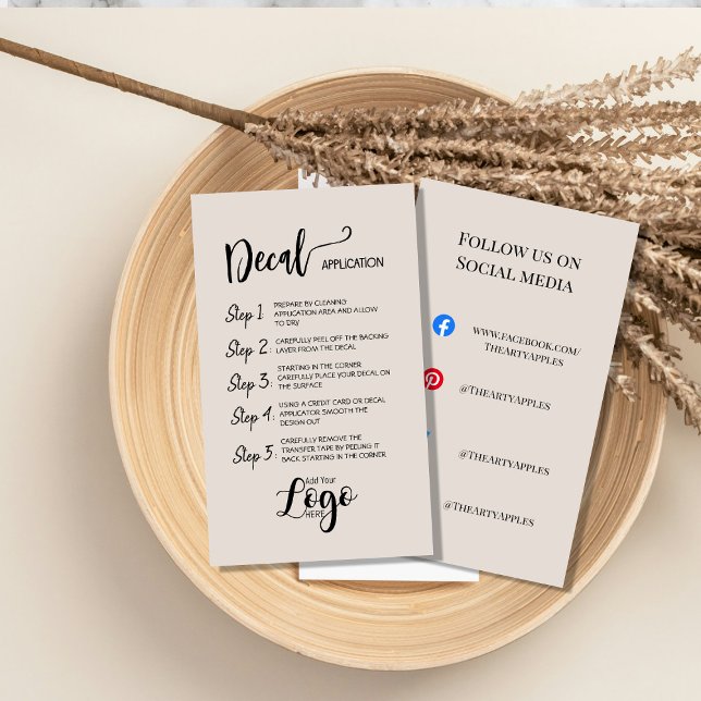 Lägg till din Logotyp - Decal Application Care-kor Visitkort (Skapare uppladdad)