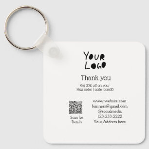 lägg till din logotyp/design här Q R Nyckelring