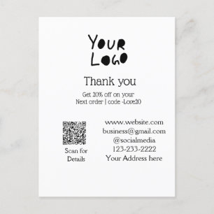 lägg till din logotyp/design här Q R Vykort