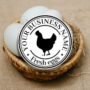 Lägg till din Logotyp Egg Frimärke Runt Klistermärke