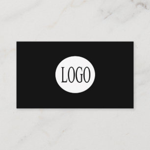 Lägg till din Logotyp, enkel Professionell svart Visitkort