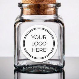 Lägg till din logotyp Enkel rund etikett