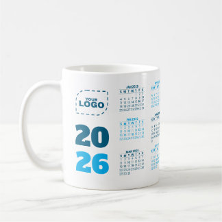 Lägg till din logotyp Företag 2026 Kalender Mugg