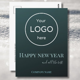 Lägg till din logotyp gott nytt år 2025 gratulatio vykort