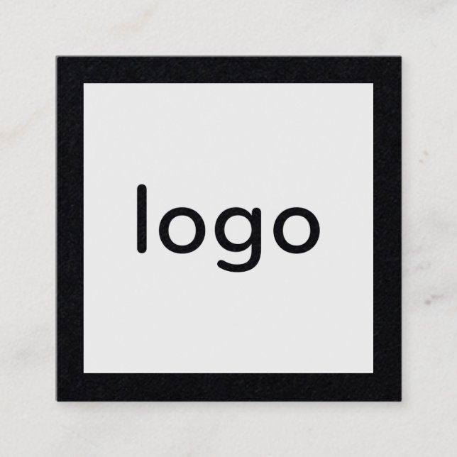 Lägg till din logotyp, handgjord, , papper fyrkantigt visitkort (Framsida)