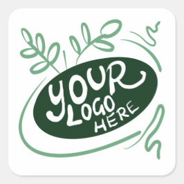 Lägg till din Logotyp här Business Fullt Fyrkantigt Klistermärke