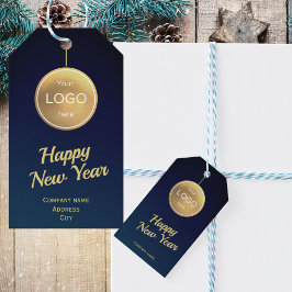 Lägg till din logotyp här företag nyår presentetik presentetikett