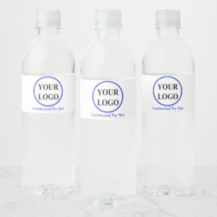 LÄGG TILL DIN LOGOTYP HÄR VATTENFLASKA ETIKETT