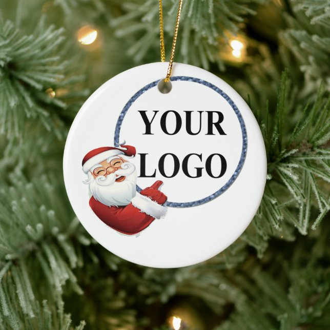 Lägg till din Logotyp-Helgdag Julgransprydnad Keramik (Träd)