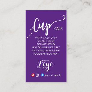 LÄGG TILL DIN LOGOTYP kopp CARE CARDS vinyl busin Visitkort