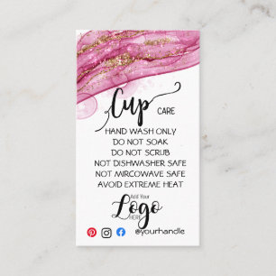 LÄGG TILL DIN LOGOTYP kopp CARE CARDS vinyl busin Visitkort