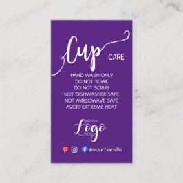 LÄGG TILL DIN LOGOTYP kopp CARE CARDS vinyl busine Visitkort