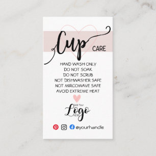 LÄGG TILL DIN LOGOTYP kopp CARE vinyl business Visitkort
