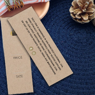 Lägg till din Logotyp Kraft Clothing Pris märkre Litet Visitkort