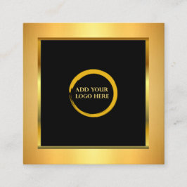 Lägg till din logotyp med dagens minimalistiska sv fyrkantigt visitkort