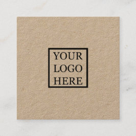 Lägg till din Logotyp med enkel bakgrund Fyrkantigt Visitkort