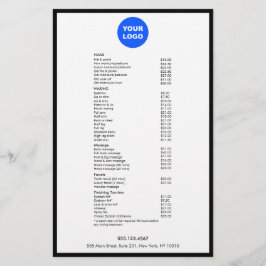 Lägg till din logotyp  Meny för skönhetssalongstjä