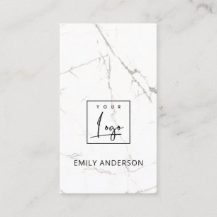 LÄGG TILL DIN LOGOTYP MINIMAL MARBLE STRUKTUR PRO VISITKORT