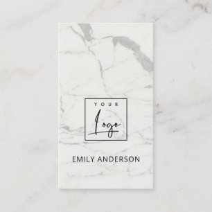 LÄGG TILL DIN LOGOTYP MINIMAL MARBLE STRUKTUR PRO VISITKORT