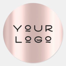 Lägg till din Logotyp Modern Metallalism Ro Runt Klistermärke