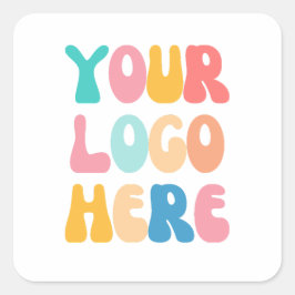 Lägg till din Logotyp Modern minimal enkel Fyrkantigt Klistermärke