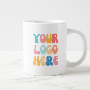 Lägg till din Logotyp Modern minimal enkel Jumbo Mugg