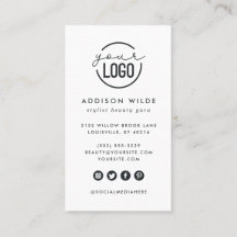 Lägg till din logotyp Modern Minimal Vertikal Enke