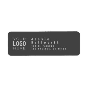 Lägg till din Logotyp   Modern Returadress Etikett