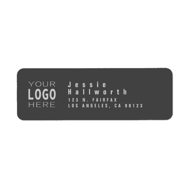 Lägg till din Logotyp | Modern Returadress Etikett (Framsidan)