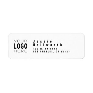 Lägg till din Logotyp   Modern Returadress Etikett