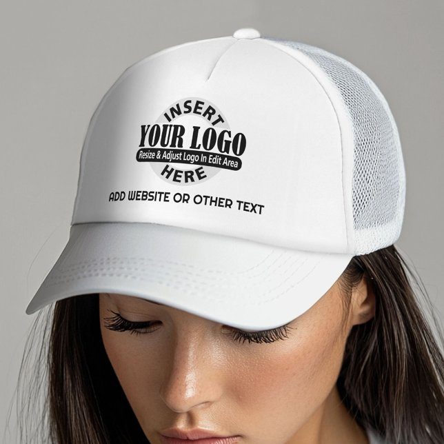 Lägg till din Logotyp - moderna minimalistisk med  Keps (Custom Trucker Hat with Business Branding Logo)