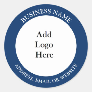 Lägg till din Logotyp, Namn och webbplats eller e- Runt Klistermärke