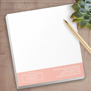 Lägg till din logotyp och företags kontaktinformat anteckningsblock