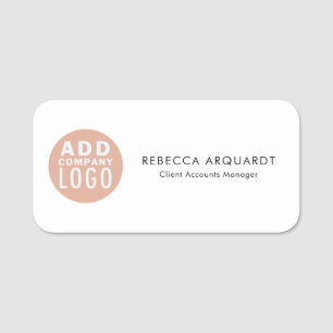 Lägg till din Logotyp och medarbetarpersonal Namnbricka