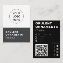 Lägg till din Logotyp och QR-kodmodern Chic