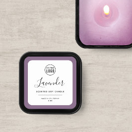 Lägg till din logotyp och redigerbar färgproduktet fyrkantigt klistermärke