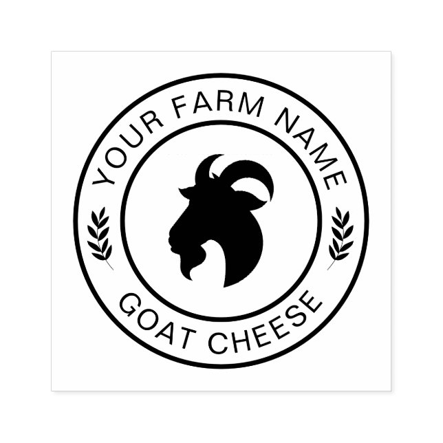 Lägg till din logotyp och text Goat Cheese Mjölk F Stämpel (Tryck)