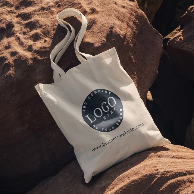 Lägg till din Logotyp och webbplats Adress Tygkasse (Custom Business Swag Employees Event Tote Bag)