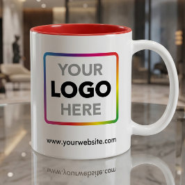 Lägg till din logotyp och webbplats | Företagsskic Kaffemugg