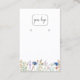 Lägg till din logotyp örhänge display | Wildflower Visitkort